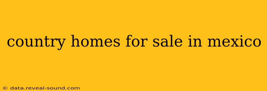 country homes for sale in mexico