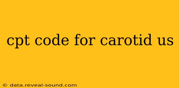 cpt code for carotid us