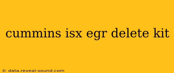 cummins isx egr delete kit