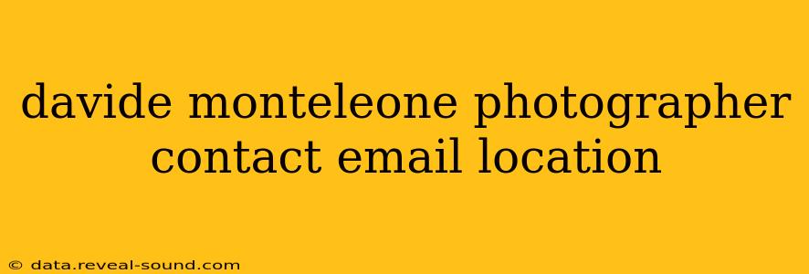 davide monteleone photographer contact email location