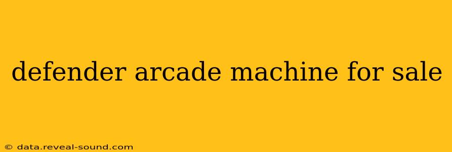 defender arcade machine for sale