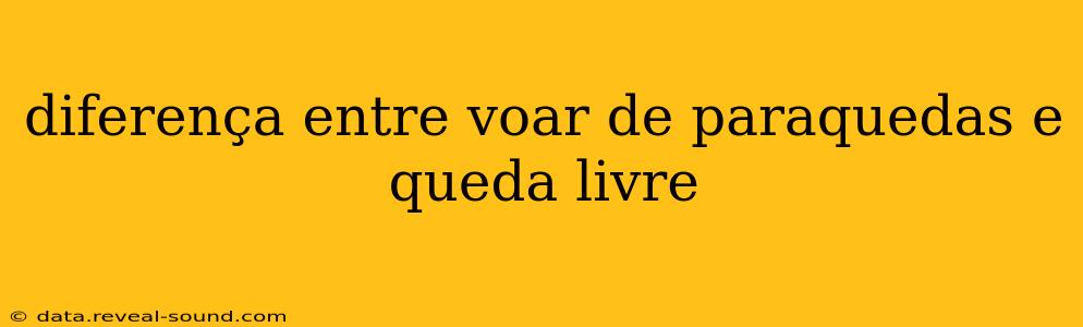 diferença entre voar de paraquedas e queda livre