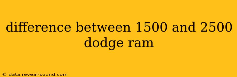 difference between 1500 and 2500 dodge ram