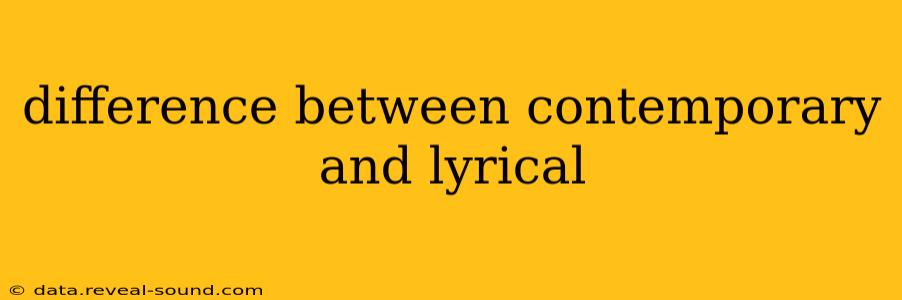 difference between contemporary and lyrical