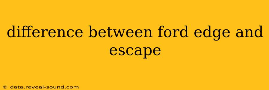 difference between ford edge and escape