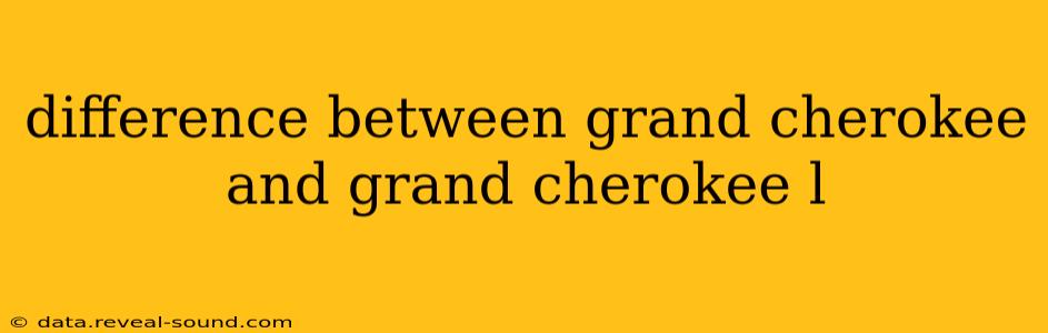 difference between grand cherokee and grand cherokee l