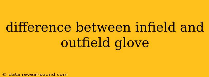 difference between infield and outfield glove
