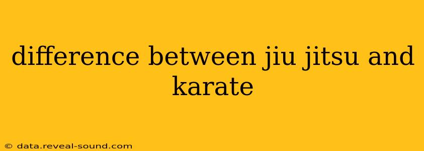 difference between jiu jitsu and karate