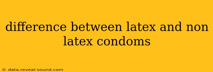 difference between latex and non latex condoms