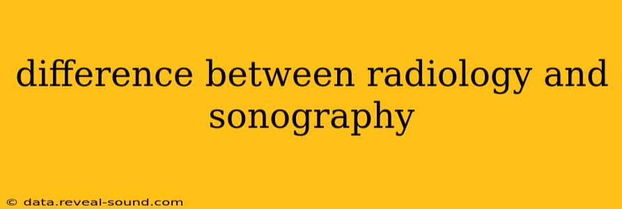 difference between radiology and sonography