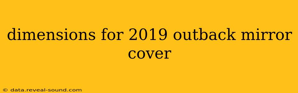 dimensions for 2019 outback mirror cover