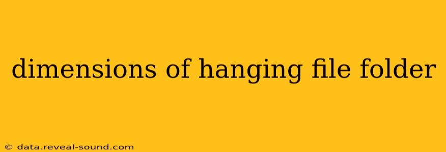 dimensions of hanging file folder