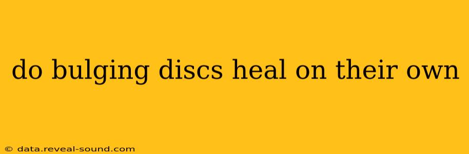 do bulging discs heal on their own