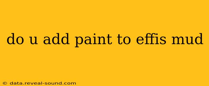 do u add paint to effis mud