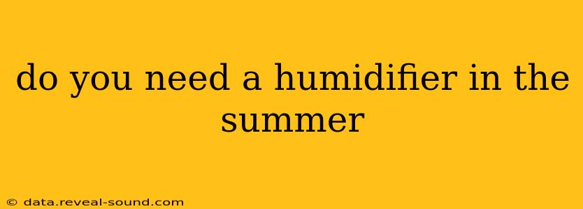 do you need a humidifier in the summer