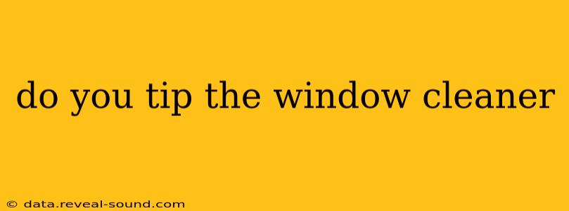 do you tip the window cleaner