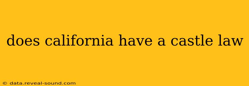 does california have a castle law