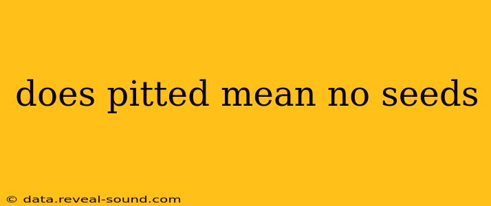 does pitted mean no seeds