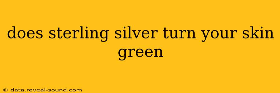 does sterling silver turn your skin green