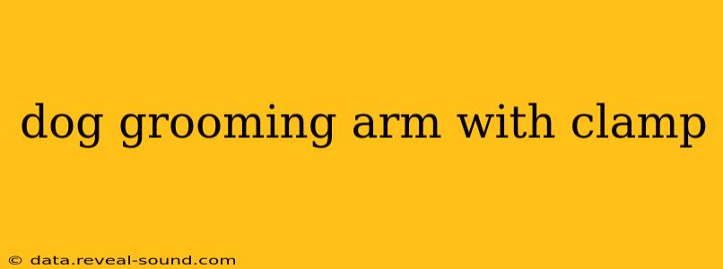 dog grooming arm with clamp