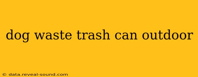 dog waste trash can outdoor