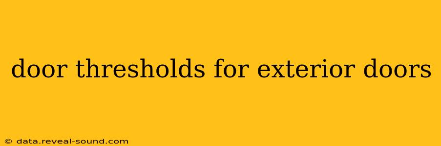door thresholds for exterior doors