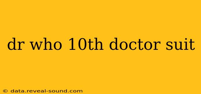 dr who 10th doctor suit
