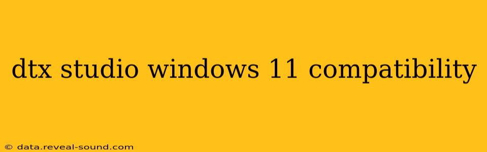 dtx studio windows 11 compatibility