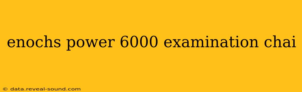 enochs power 6000 examination chai