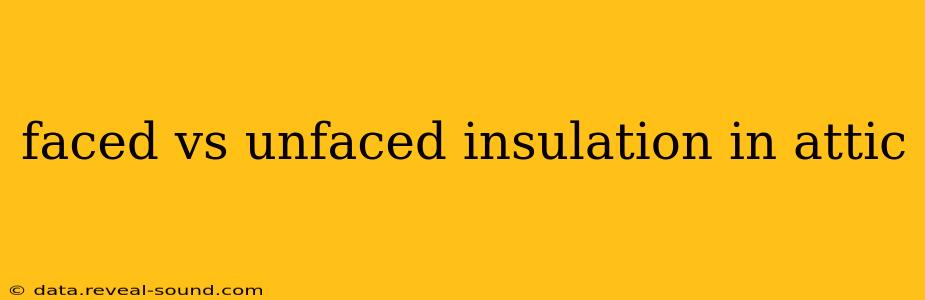 faced vs unfaced insulation in attic