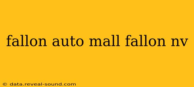 fallon auto mall fallon nv