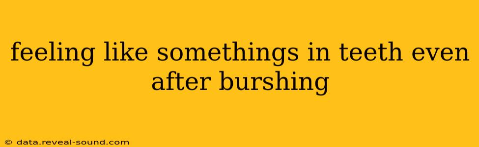 feeling like somethings in teeth even after burshing