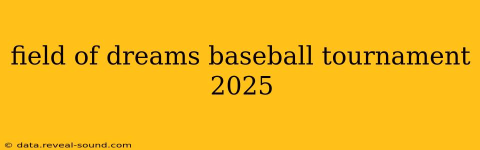 field of dreams baseball tournament 2025