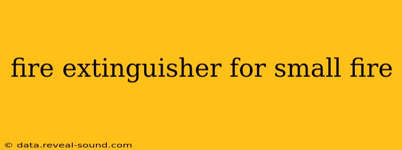 fire extinguisher for small fire