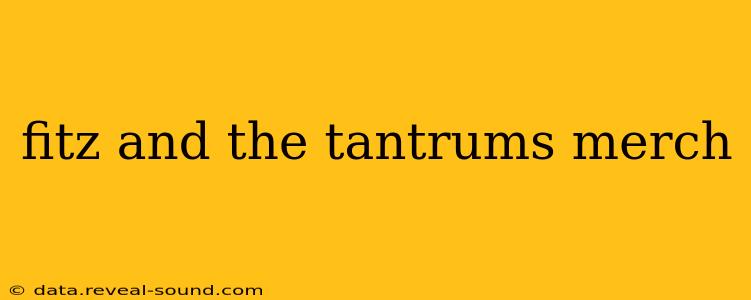 fitz and the tantrums merch