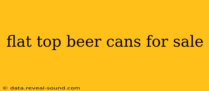 flat top beer cans for sale