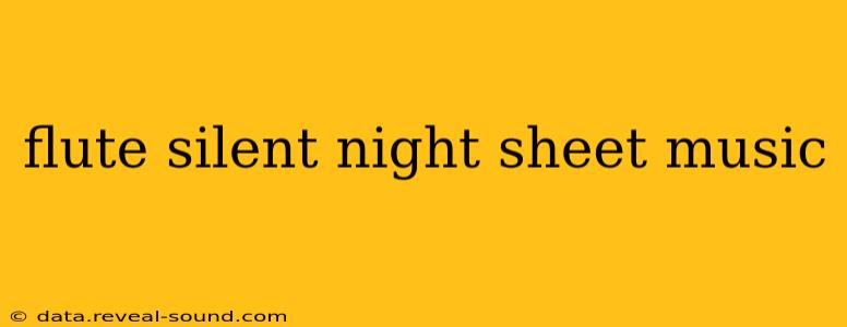 flute silent night sheet music