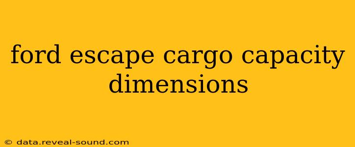 ford escape cargo capacity dimensions