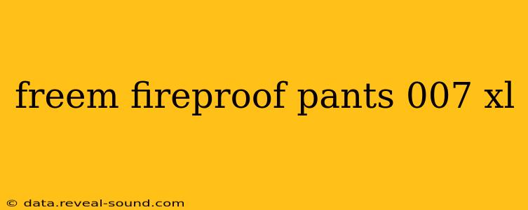 freem fireproof pants 007 xl