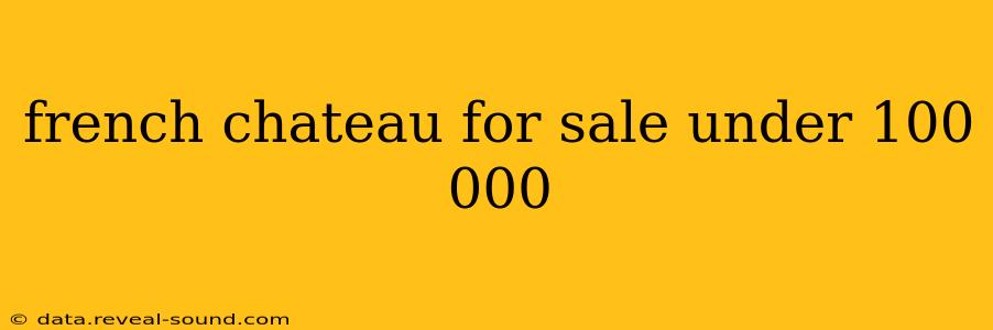 french chateau for sale under 100 000