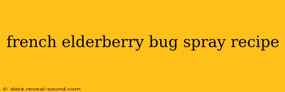 french elderberry bug spray recipe