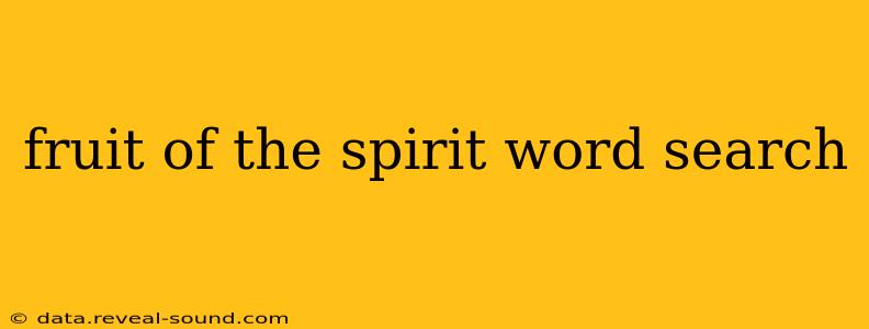 fruit of the spirit word search