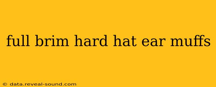 full brim hard hat ear muffs