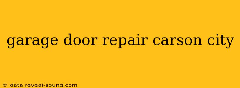garage door repair carson city