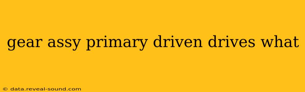 gear assy primary driven drives what