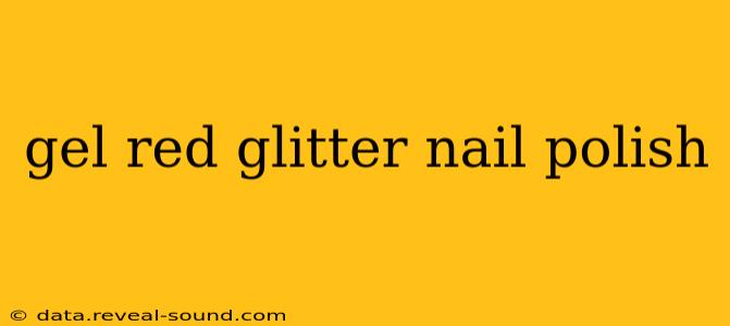 gel red glitter nail polish