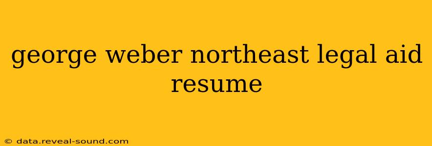 george weber northeast legal aid resume