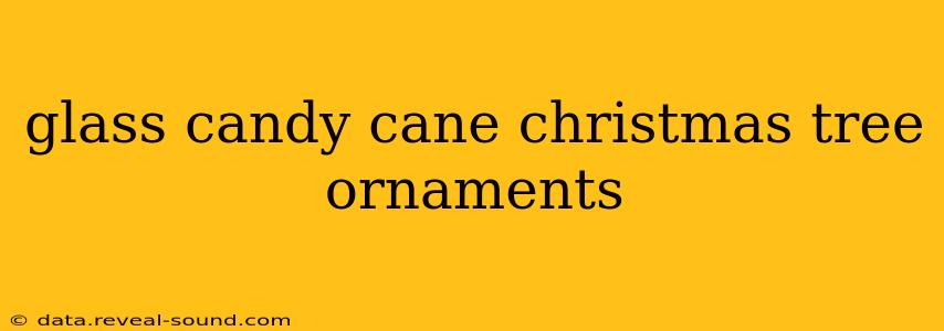 glass candy cane christmas tree ornaments
