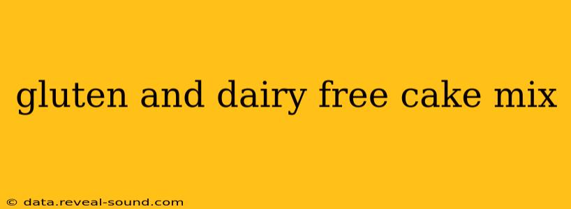 gluten and dairy free cake mix