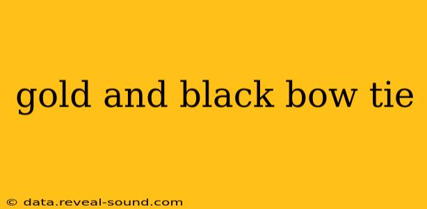 gold and black bow tie